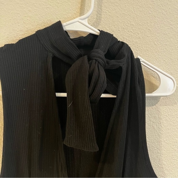 Privacy Please Privacy Please Noni Bodysuit Black size large ribbed plunge neck - Picture 7 of 10